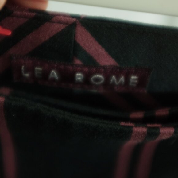 COPY - Lea Rome purple stripe flare pants Slacks Made in France size M - Picture 3 of 8